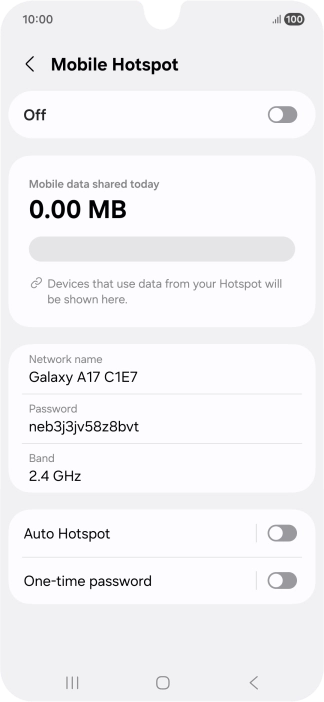 Press Network name.