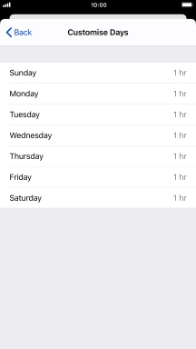 Press the required days. Press the required days.
