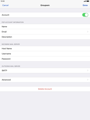 Press SMTP.