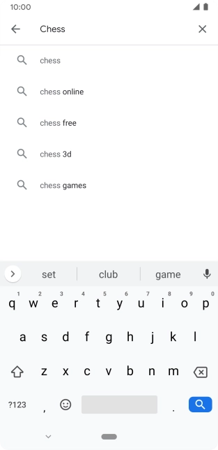 Key in the name or subject of the required app and press the search icon. Key in the name or subject of the required app and press the search icon.