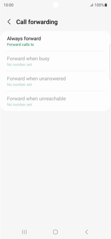 Press the required divert type. Press the required divert type.