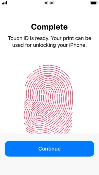 Press Continue. If you haven't previously selected a phone lock code, key in a code of your own choice twice. Press Continue. If you haven't previously selected a phone lock code, key in a code of your own choice twice.