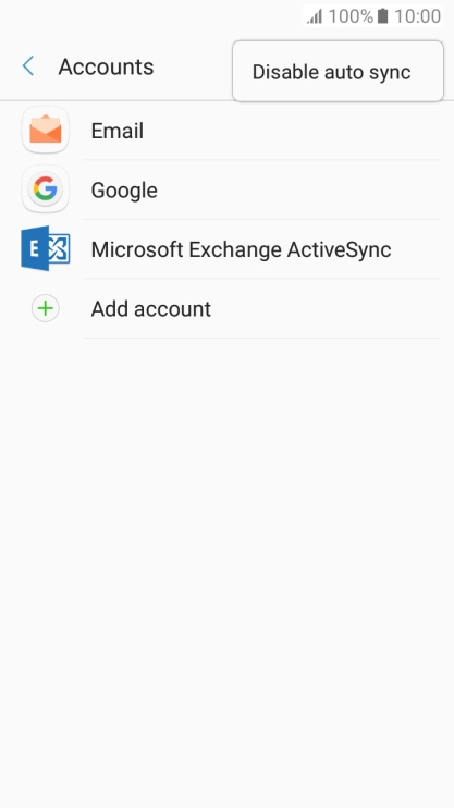 Press Disable auto sync to turn off the function.