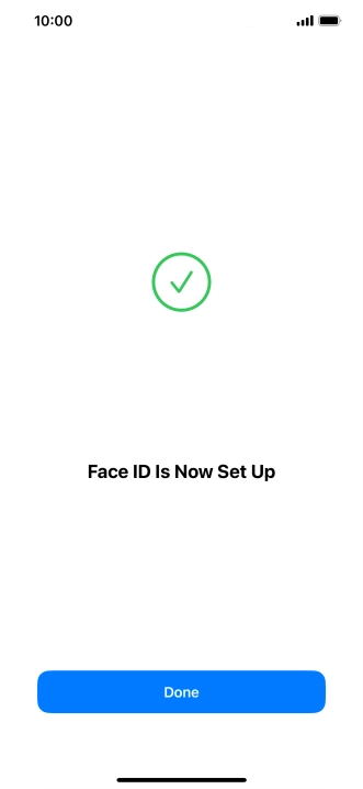 Press Done. If you haven't previously selected a phone lock code, key in a code of your own choice twice.