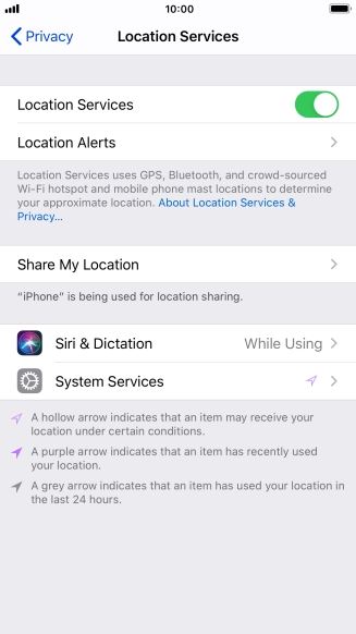 Press the required app.