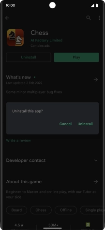 Press Uninstall.
