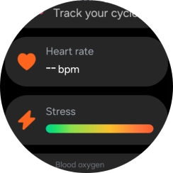 Press Heart rate. Press Heart rate.