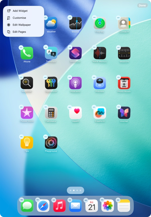 Press Add Widget.