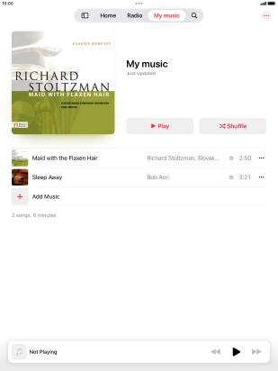 Go to the required category or playlist and press the required audio file. Go to the required category or playlist and press the required audio file.