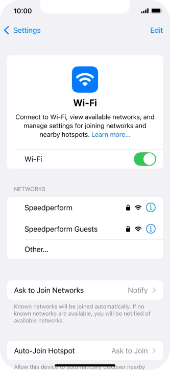 Press the required Wi-Fi network and key in the password for the Wi-Fi network. Press the required Wi-Fi network and key in the password for the Wi-Fi network.