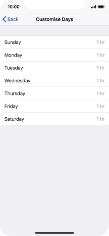Press the required days.