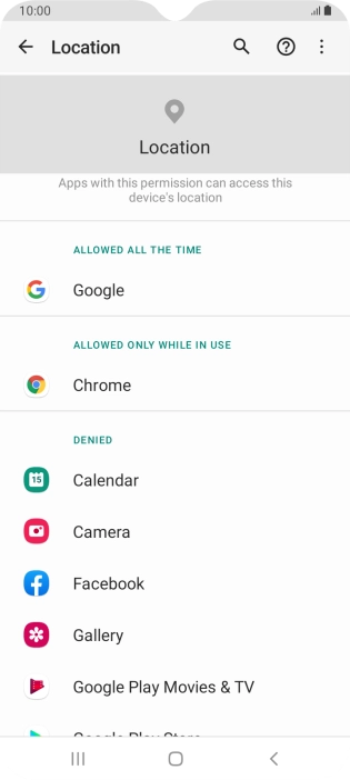 Press the required app. Press the required app.
