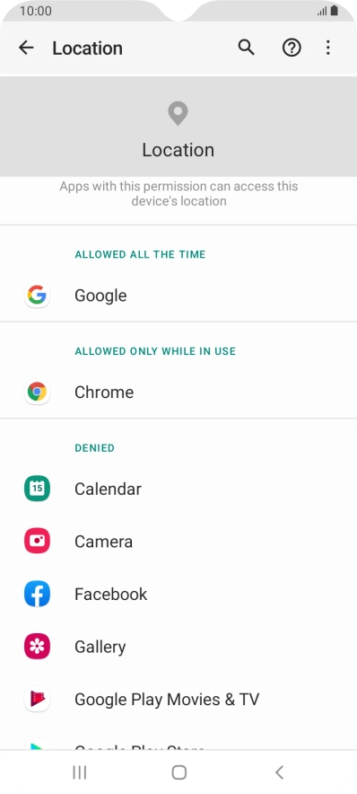 Press the required app. Press the required app.