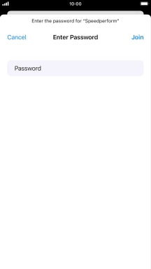 Key in the password for the Wi-Fi network and press Join.