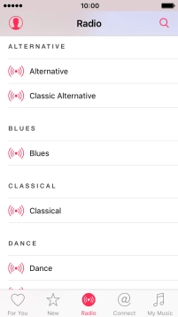 Press the required radio channel to start playback of other streaming radio channels. Press the required radio channel to start playback of other streaming radio channels.