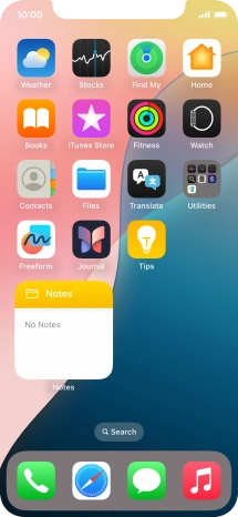 If you're using a Widget Stack: slide up or down on the stack to select the required widget.