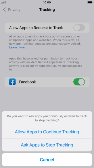 If you turn off the function, press the required setting.