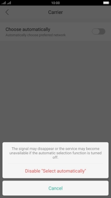 Press Disable 