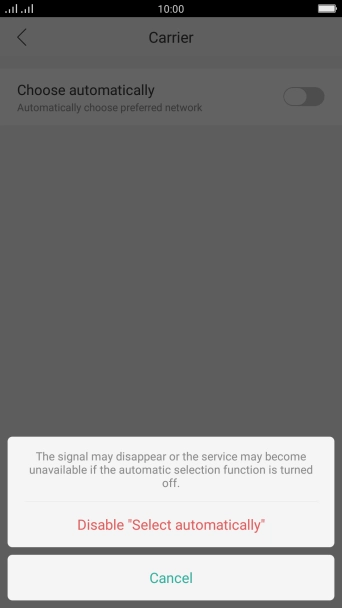 Press Disable 