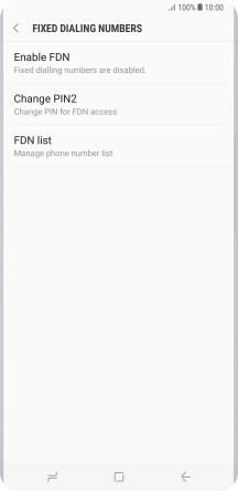 Press Enable FDN.