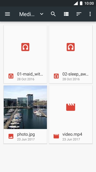 Press the required file.