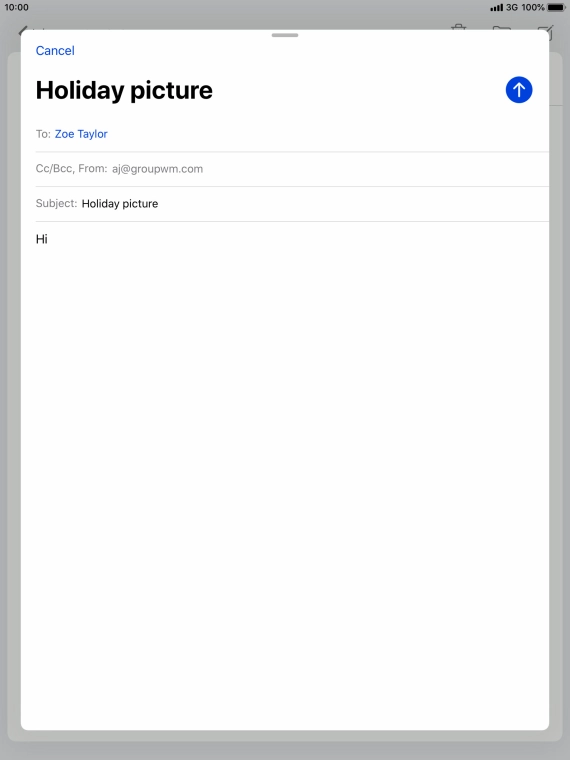 Press and hold the text input field until a pop-up menu is displayed.
