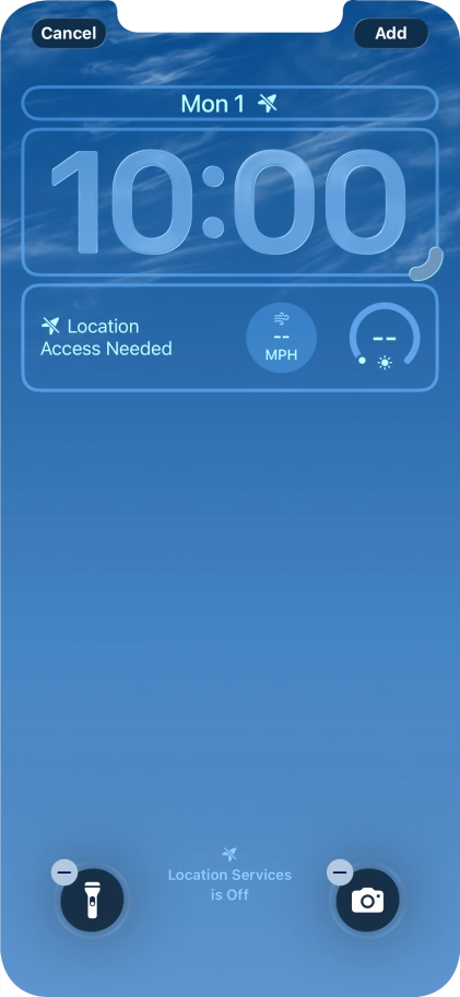 To customise the way the lock screen date is displayed, press the date widget and follow the instructions on the screen to select the required widget display mode.
