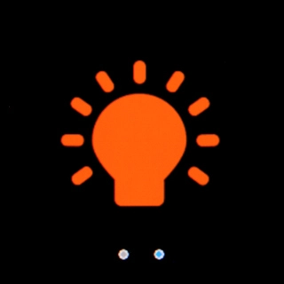 Press the screen brightness icon repeatedly to select the required brightness.