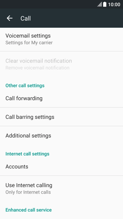 Press Additional settings.