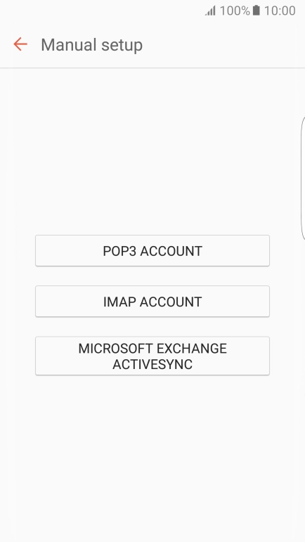 Press POP3 ACCOUNT.
