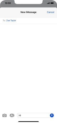 Press the send icon. Press the send icon.