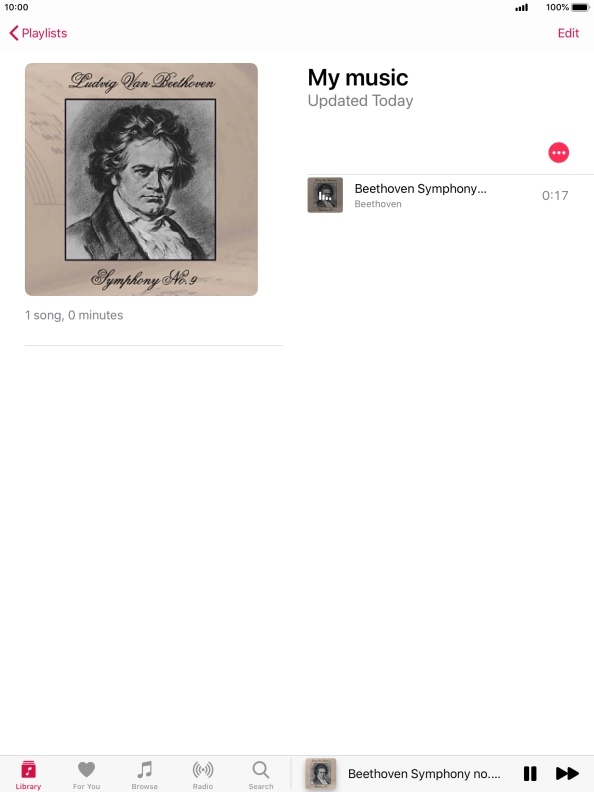 Press the song title. Press the song title.