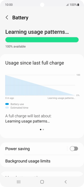 Press Power saving.