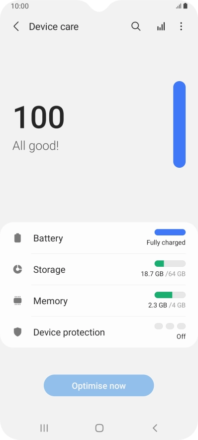 Press Battery.