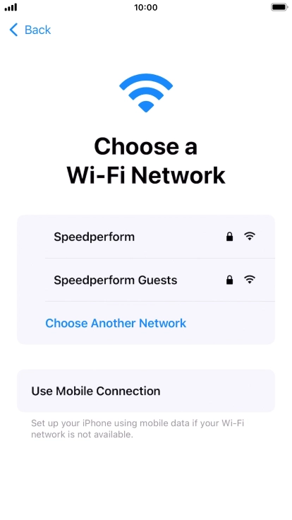 Press the required Wi-Fi network.