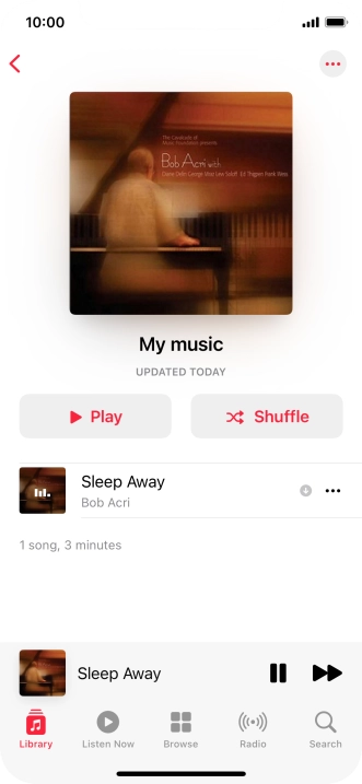 Press the song title.