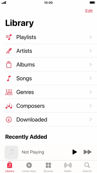 Press Playlists.