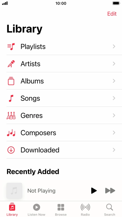 Press Playlists.