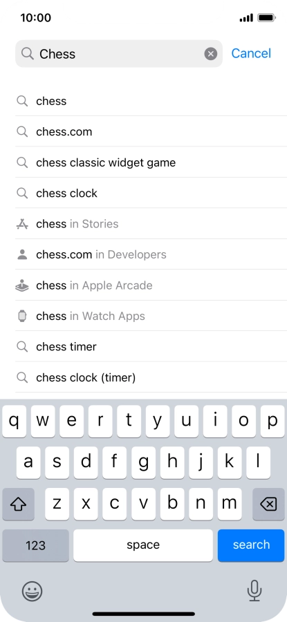 Press search.