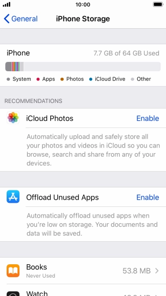 Press the required app.