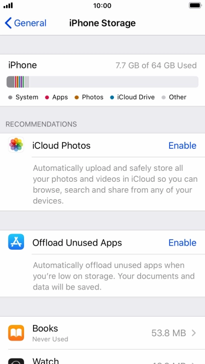Press the required app.