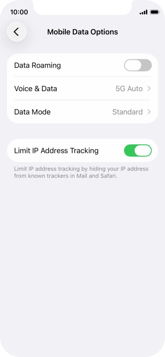 Press Data Mode. Press Data Mode.