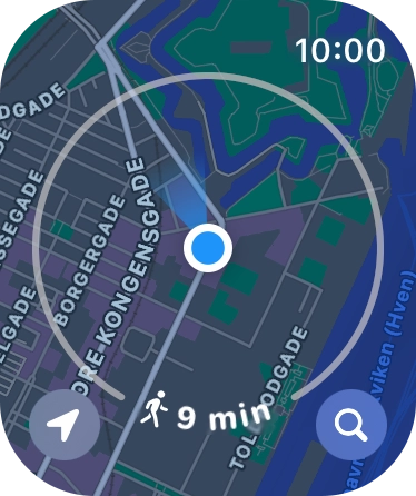 Press the search icon. Press the search icon.