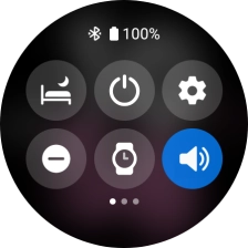 Press the suppression of calls and notifications icon to turn the function on or off.