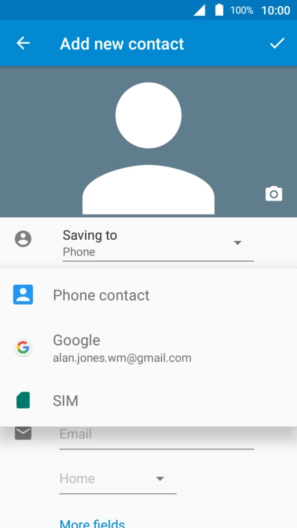Press Phone contact. Press Phone contact.