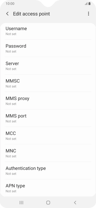Press MMS port.