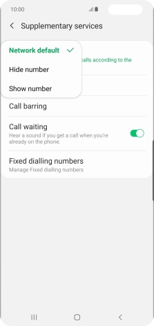 Press Show number to turn on caller identification.