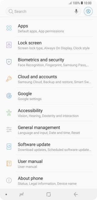 Press Software update.