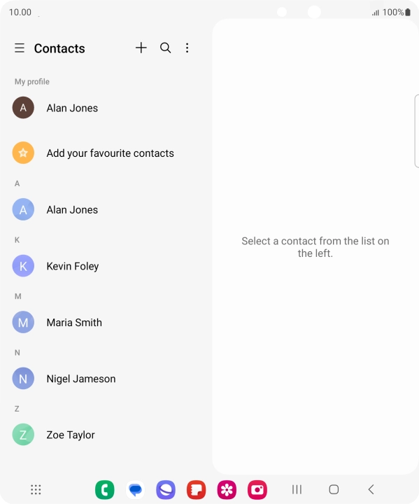 Press the new contact icon. Press the new contact icon.