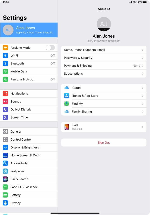 Press iCloud. Press iCloud.